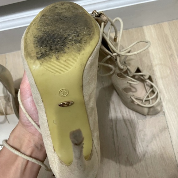 Lace Up High Heeled Sandals sued - Picture 3 of 6